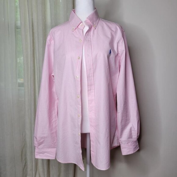 Ralph Lauren Mens Slim Fit Button Down Shirt Pink - Picture 11 of 11